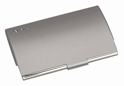 Free Engraving Personalized Silver Dome Shape Business Card Case - GiftsEngraved