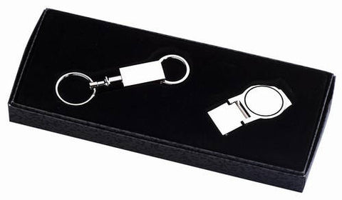 Free Engraving Personalization 2 Piece Gift Set Keychain and Money Clip - GiftsEngraved