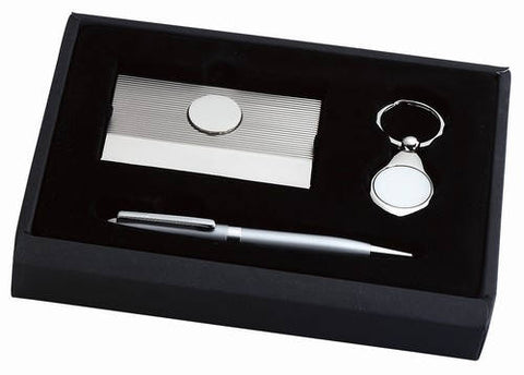 GOLDGIFTIDEAS Pen and Apple Shape Key-Chain Combo, Corporate Gift Set for  Employer/Business Card Holder
