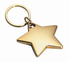 Free Engraving Personalized Silver or Goldtone Star Keychain - GiftsEngraved