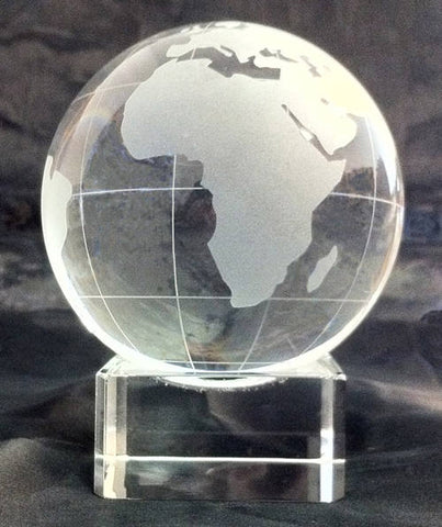 Free Engraving Personalized Custom Crystal Globe with Stand - GiftsEngraved