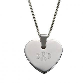 Free Engraving Personalized Silver Pendant with Chain - GiftsEngraved